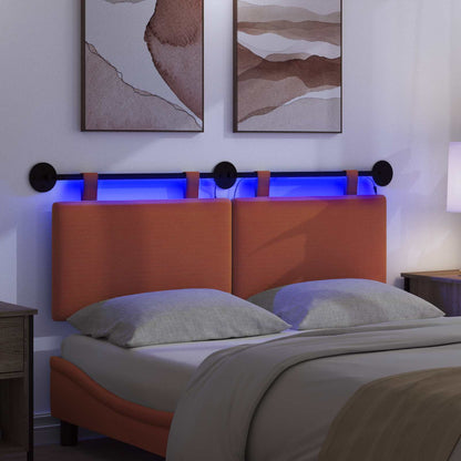 Hangend hoofdbord Met LED-verlichting Oranje Katoen Stof