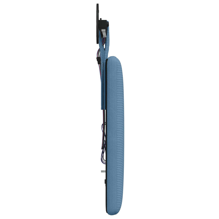 Hangend hoofdbord Met LED-verlichting Blauw Katoen Stof
