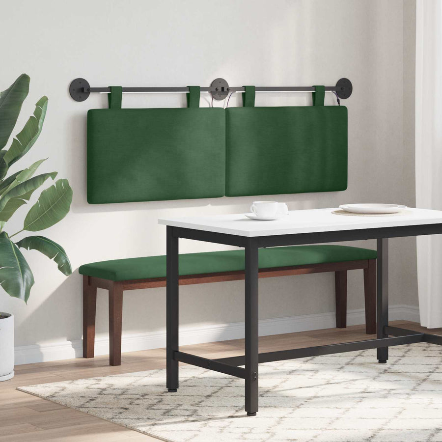 Hangend hoofdbord Met LED-verlichting Jungle Groen Katoen Stof