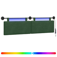 Hangend hoofdbord Met LED-verlichting Jungle Groen Katoen Stof