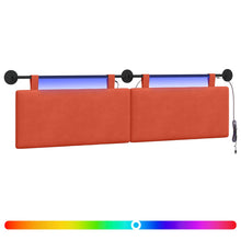 Hangend hoofdbord Met LED-verlichting Rood-oranje Katoen Stof