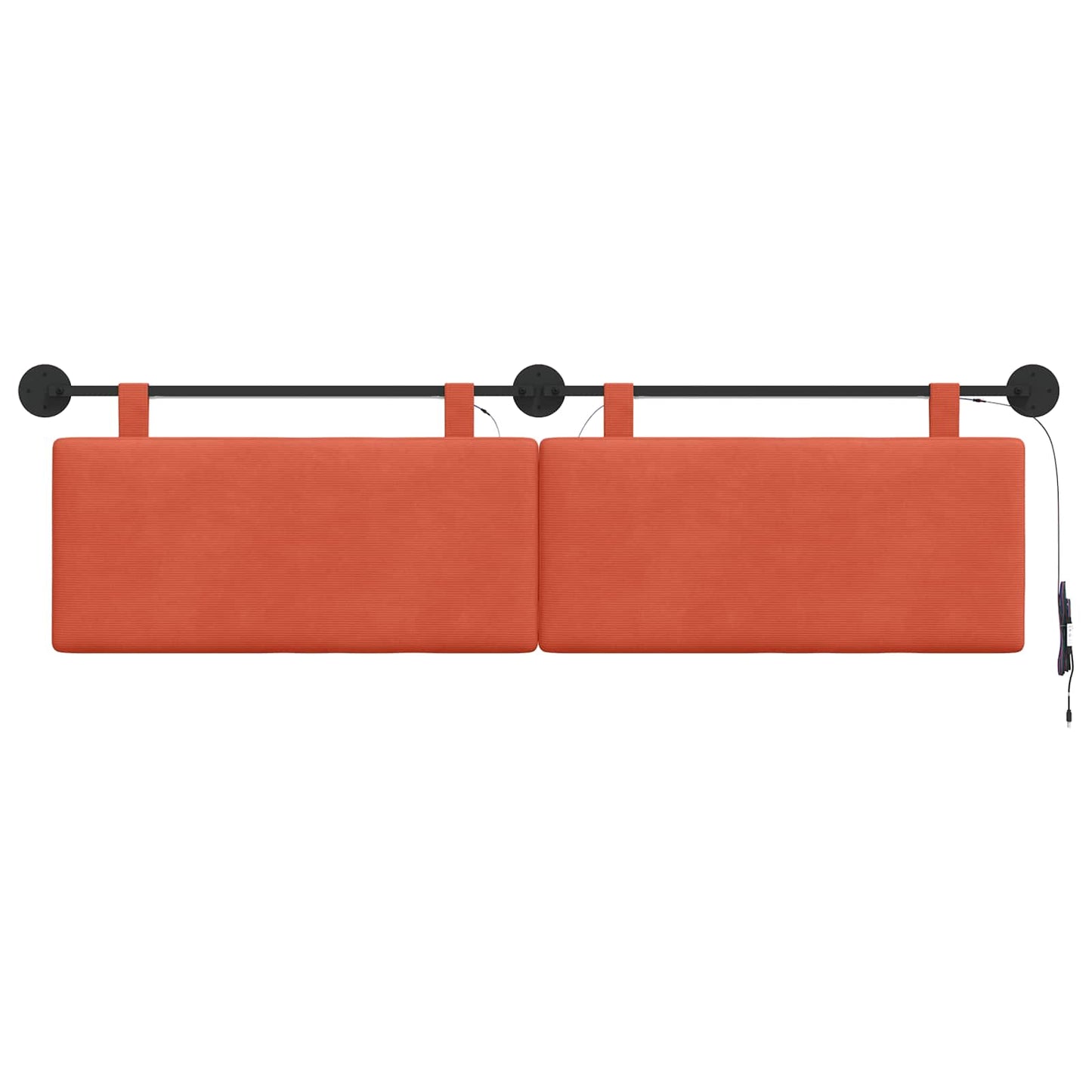 Hangend hoofdbord Met LED-verlichting Rood-oranje Katoen Stof