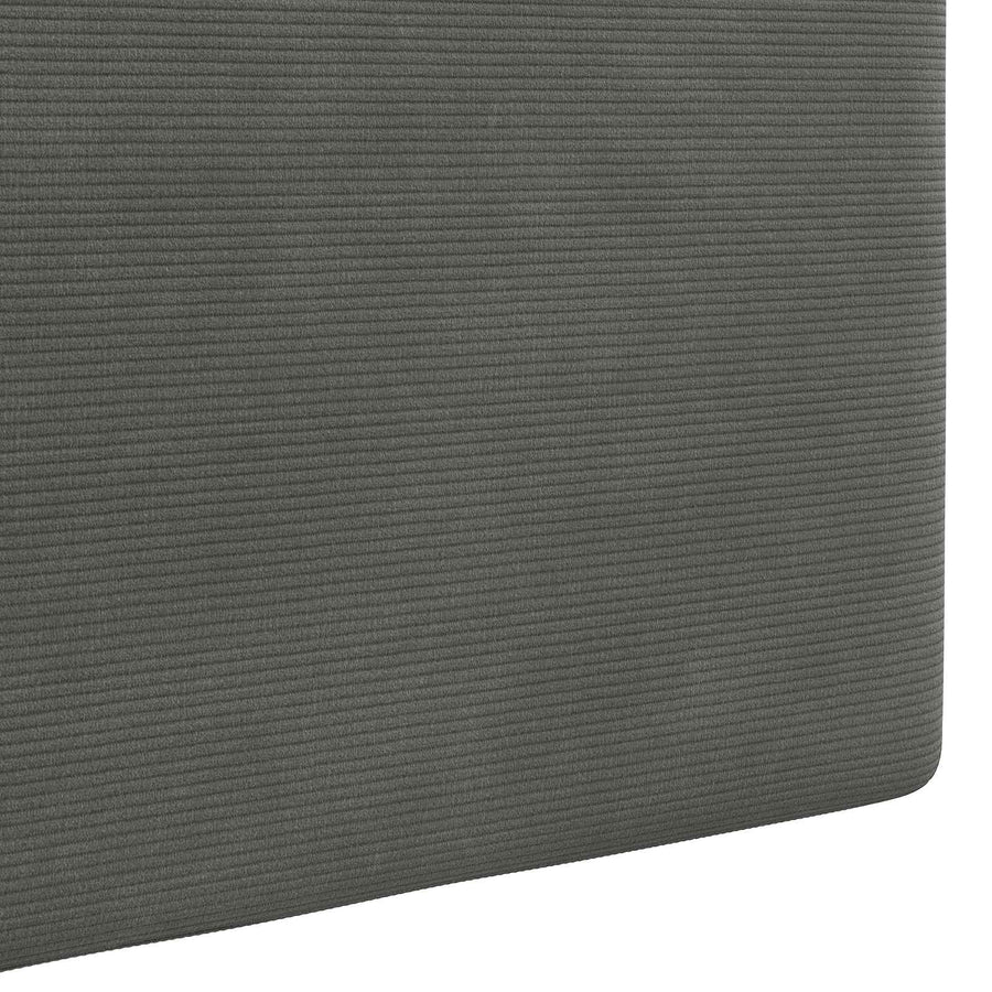 Hangend hoofdbord Met LED-verlichting Donkergrijs Katoen Stof