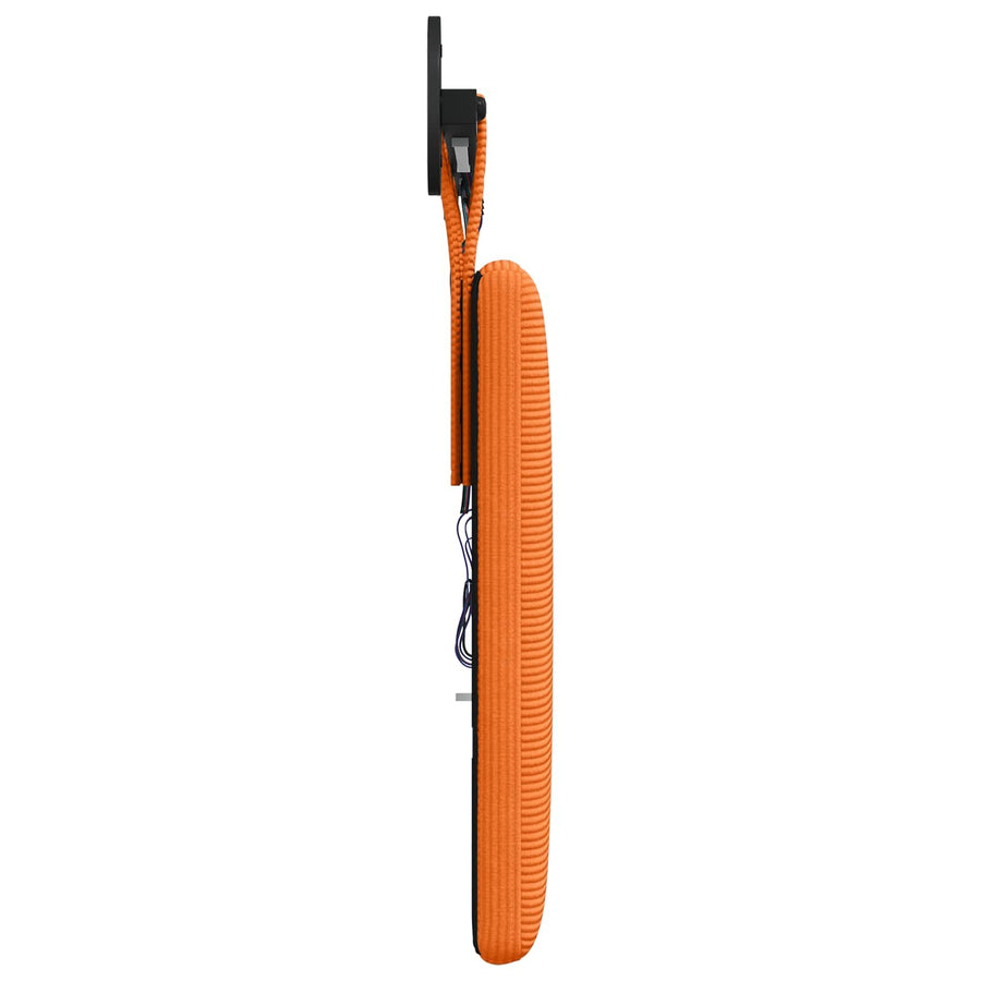 Hangend hoofdbord Met LED-verlichting Oranje Katoen Stof