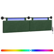 Hangend hoofdbord Met LED-verlichting Jungle Groen Katoen Stof