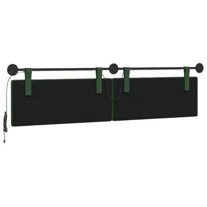 Hangend hoofdbord Met LED-verlichting Jungle Groen Katoen Stof