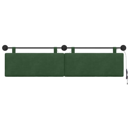 Hangend hoofdbord Met LED-verlichting Jungle Groen Katoen Stof