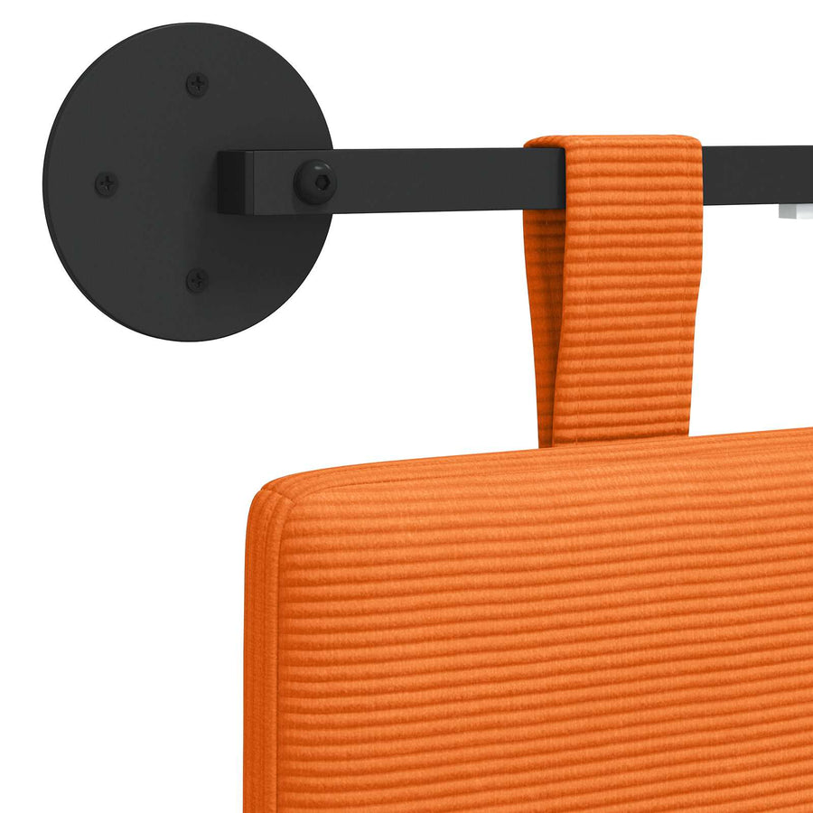 Hangend hoofdbord Met LED-verlichting Oranje Katoen Stof