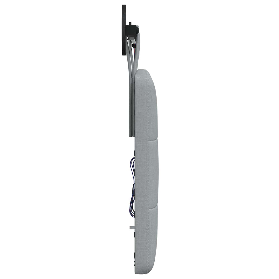 Hangend hoofdbord Met LED-verlichting Lichtgrijs Stof