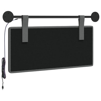 Hangend hoofdbord Met LED-verlichting Donkergrijs Stof