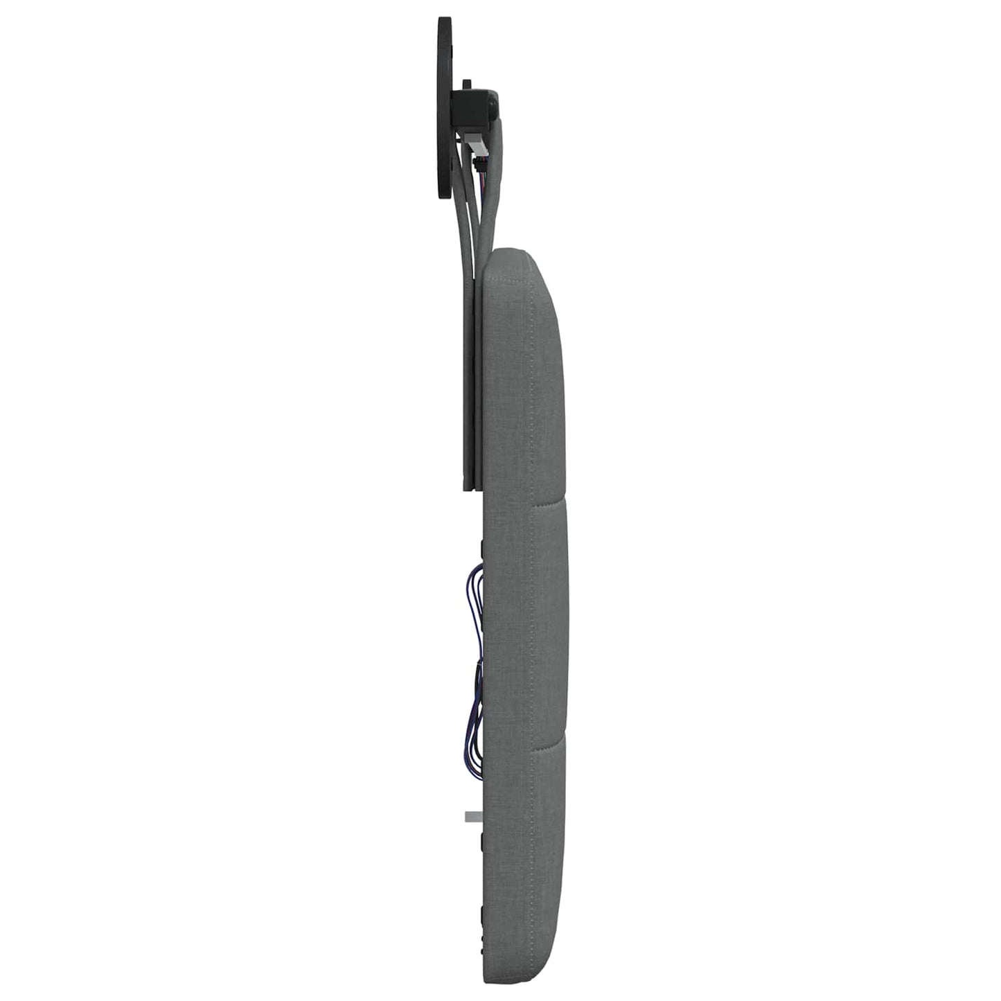 Hangend hoofdbord Met LED-verlichting Donkergrijs Stof