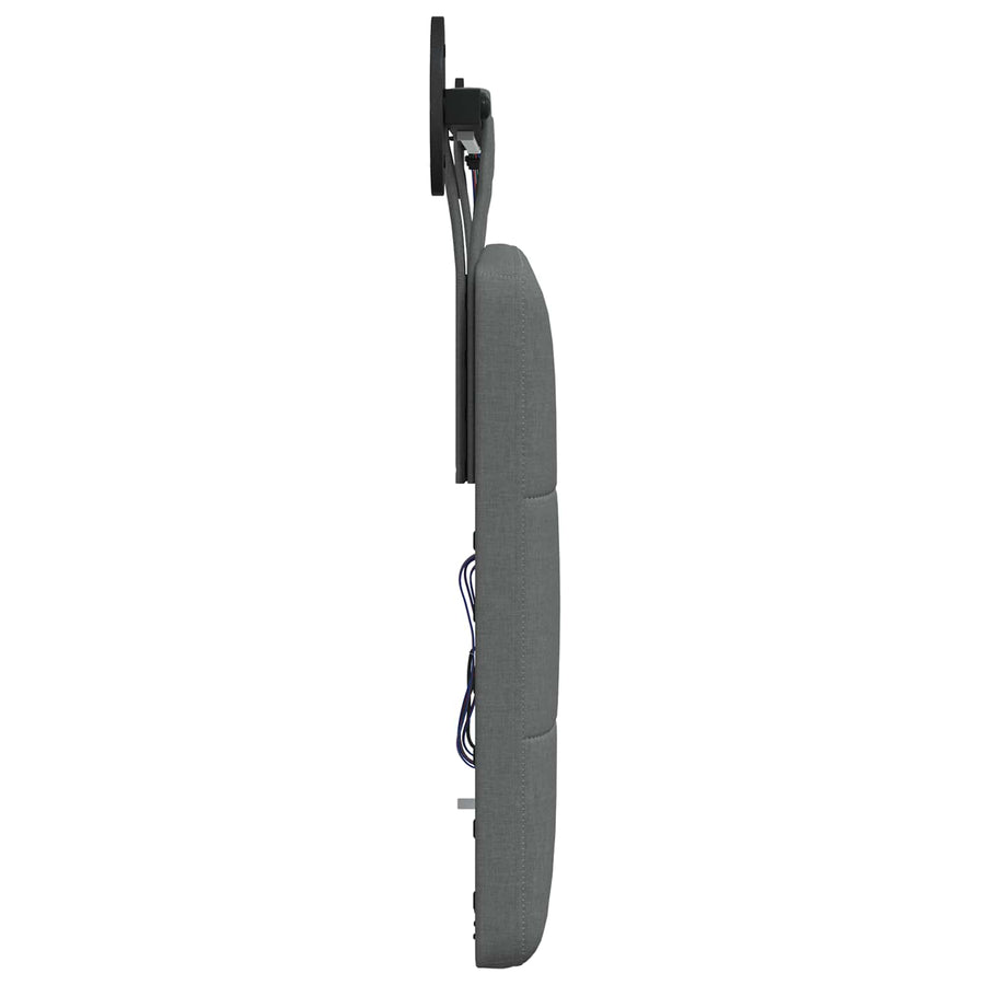 Hangend hoofdbord Met LED-verlichting Donkergrijs Stof
