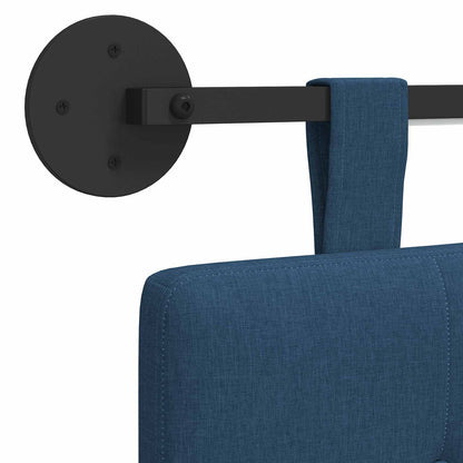 Hangend hoofdbord Met LED-verlichting Blauw Stof