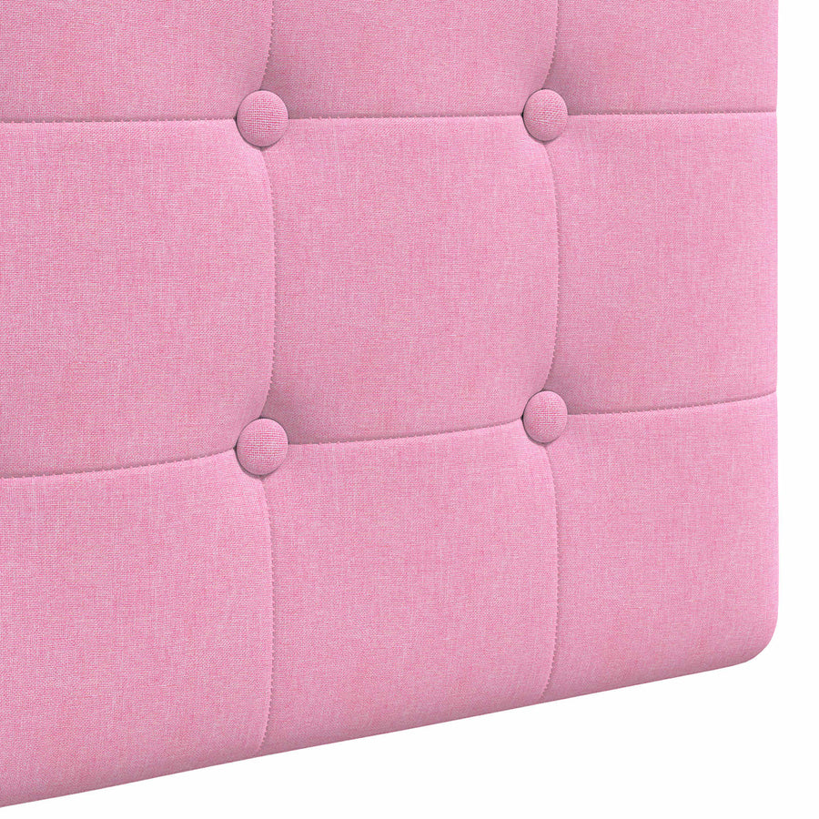 Hangend hoofdbord Met LED-verlichting Roze Stof