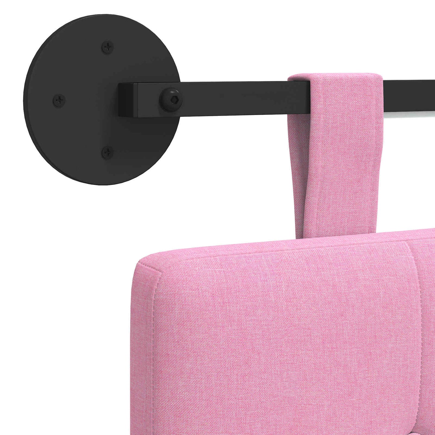 Hangend hoofdbord Met LED-verlichting Roze Stof