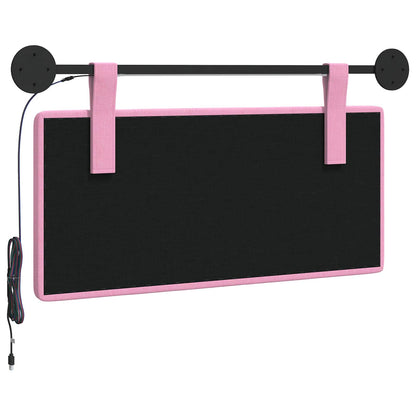 Hangend hoofdbord Met LED-verlichting Roze Stof