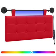 Hangend hoofdbord Met LED-verlichting Rood Kunstleer