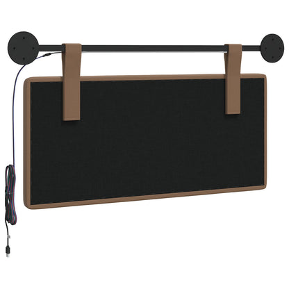 Hangend hoofdbord Met LED-verlichting Cappuccino Kunstleer