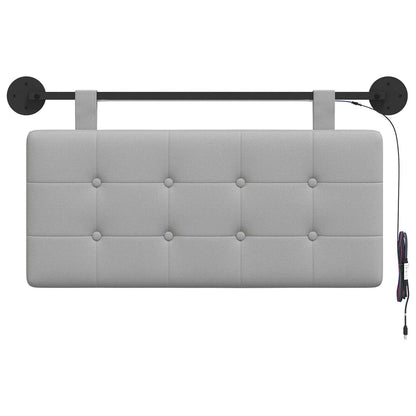 Hangend hoofdbord Met LED-verlichting Wolkengrijs Stof
