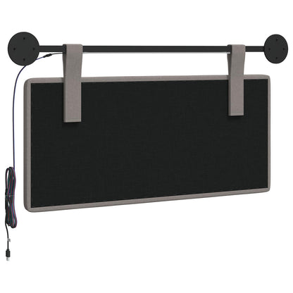 Hangend hoofdbord Met LED-verlichting Taupe Stof