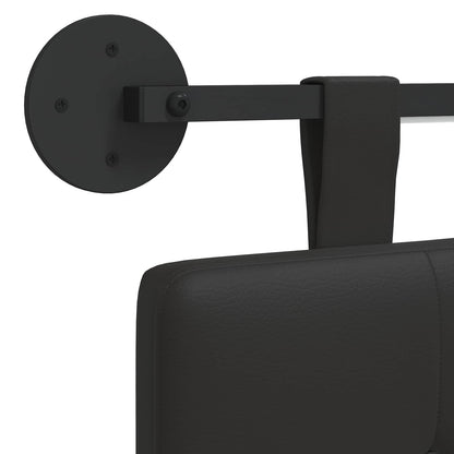 Hangend hoofdbord Met LED-verlichting Zwart Kunstleer
