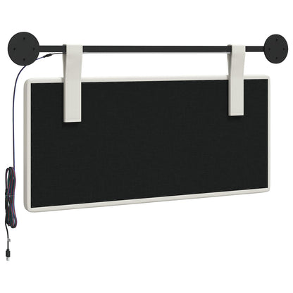 Hangend hoofdbord Met LED-verlichting Wit Kunstleer