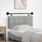 Wall-mounted Headboard With LED Lighting Cloud Grey Fabric