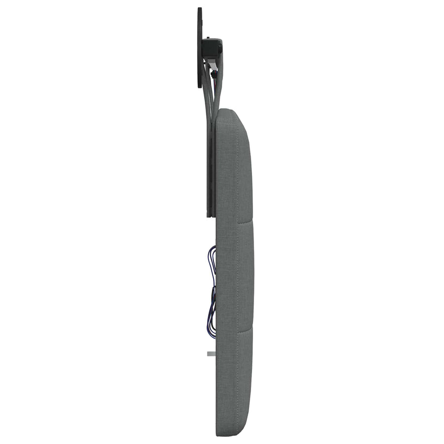 Hangend hoofdbord Met LED-verlichting Donkergrijs Stof