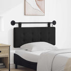Wall-mounted Headboard With LED lighting Black Fabric