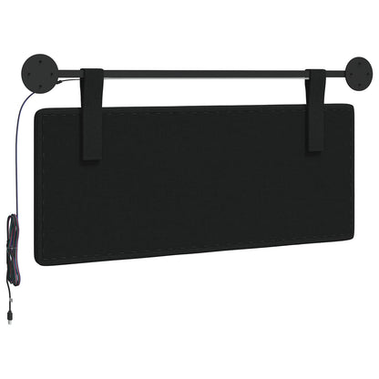 Hangend hoofdbord Met LED-verlichting Zwart Stof