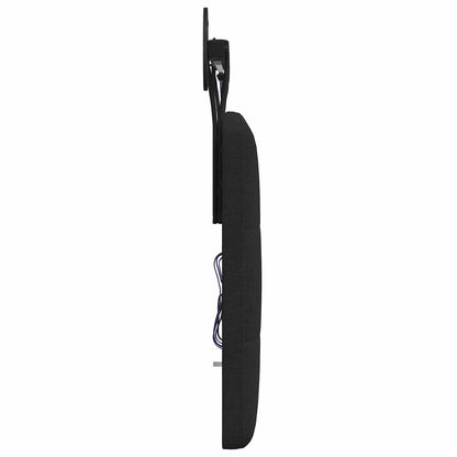 Hangend hoofdbord Met LED-verlichting Zwart Stof