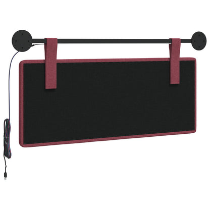 Hangend hoofdbord Met LED-verlichting Wijnrood Stof