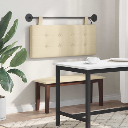 Hangend hoofdbord Met LED-verlichting Crèmekleurig Stof