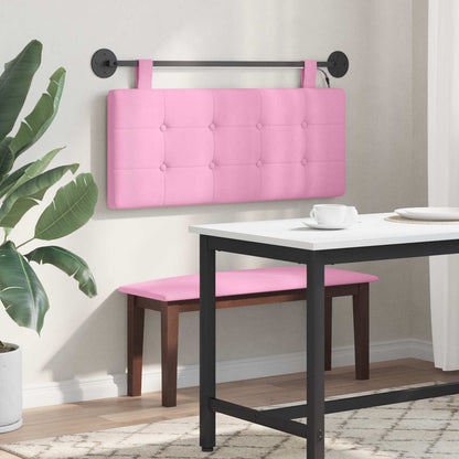 Hangend hoofdbord Met LED-verlichting Roze Stof