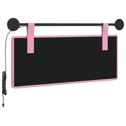 Hangend hoofdbord Met LED-verlichting Roze Stof