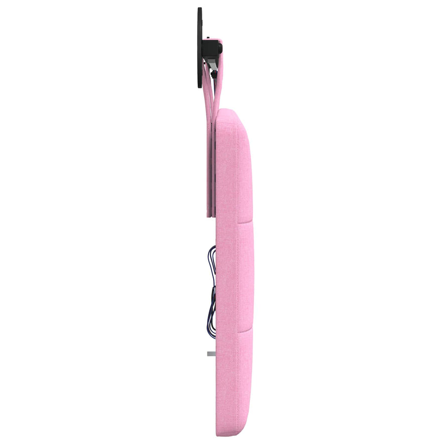 Hangend hoofdbord Met LED-verlichting Roze Stof