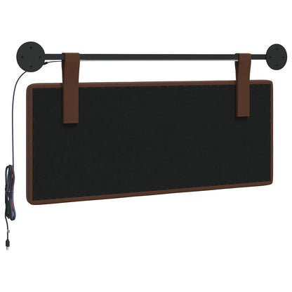 Hangend hoofdbord Met LED-verlichting Bruin Kunstleer