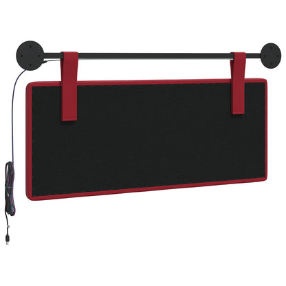 Hangend hoofdbord Met LED-verlichting Wijnrood Kunstleer
