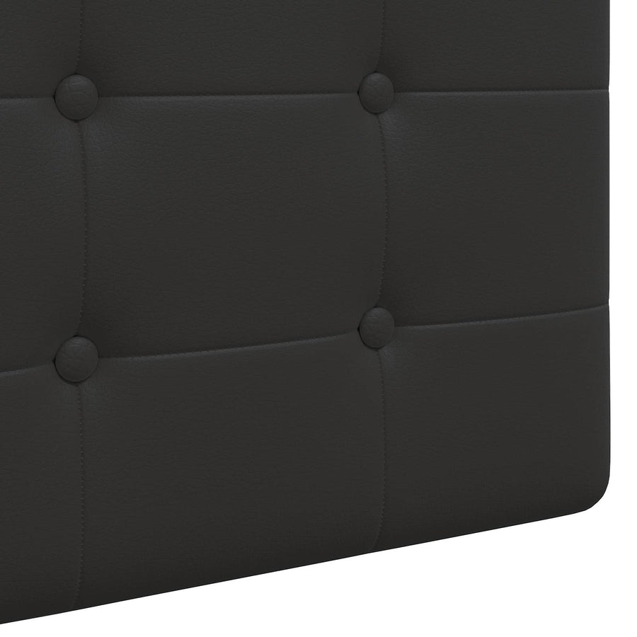 Hangend hoofdbord Met LED-verlichting Zwart Kunstleer