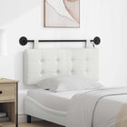 Wall-mounted Headboard With LED lighting White Faux Leather