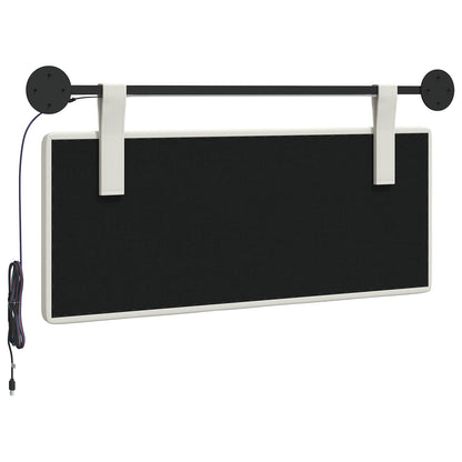 Hangend hoofdbord Met LED-verlichting Wit Kunstleer