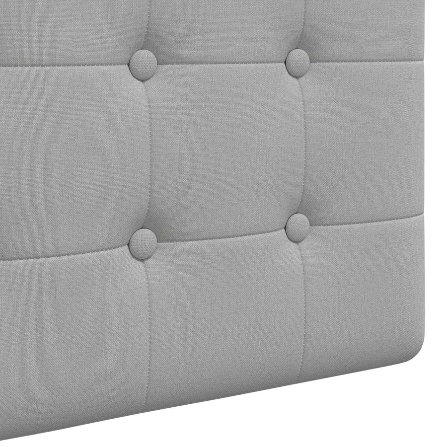 Hangend hoofdbord Met LED-verlichting Wolkengrijs Stof