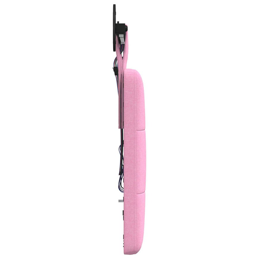 Hangend hoofdbord Met LED-verlichting Roze Stof