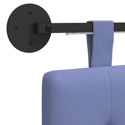 Hangend hoofdbord Met LED-verlichting Jeans Blauw Stof
