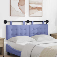 Hangend hoofdbord Met LED-verlichting Jeans Blauw Stof