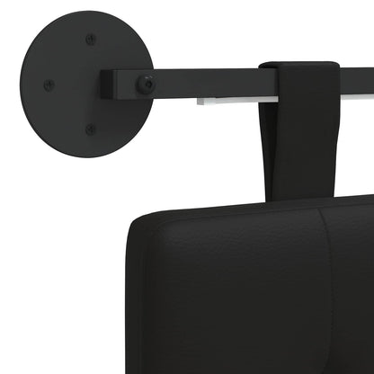 Hangend hoofdbord Met LED-verlichting Zwart Kunstleer