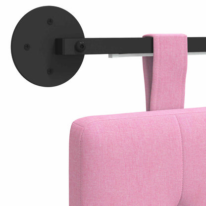 Hangend hoofdbord Met LED-verlichting Roze Stof