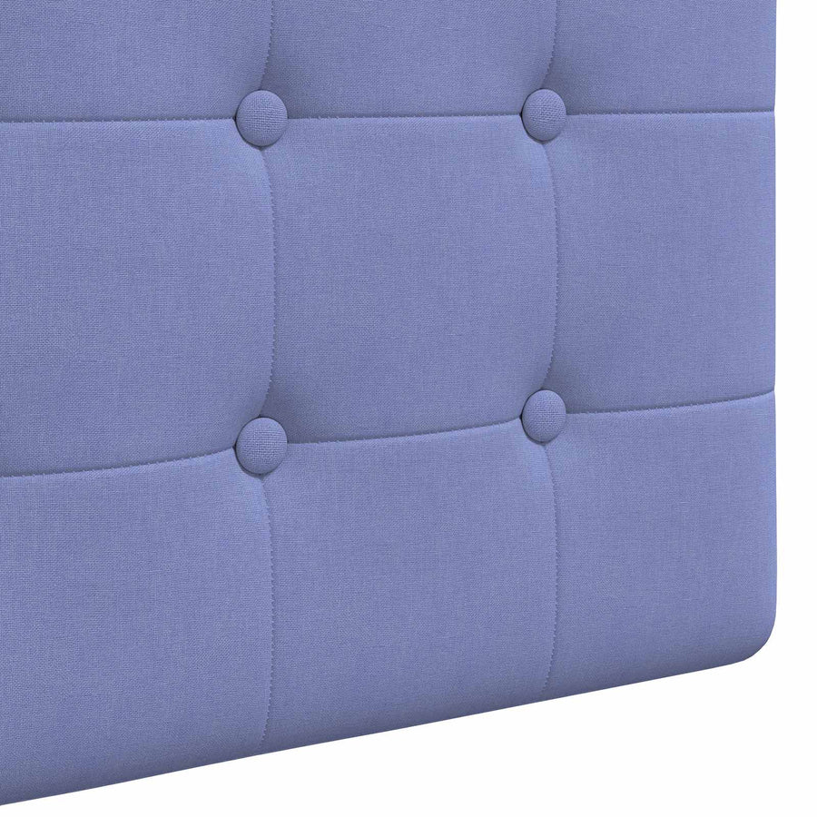 Hangend hoofdbord Met LED-verlichting Jeans Blauw Stof
