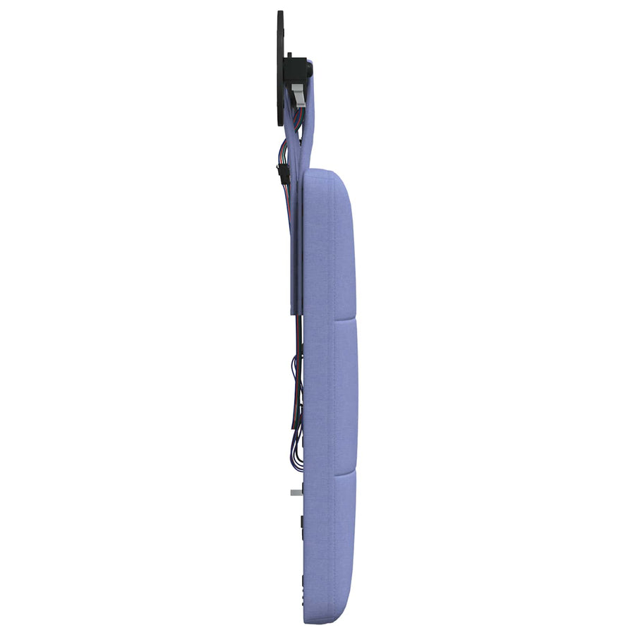 Hangend hoofdbord Met LED-verlichting Jeans Blauw Stof