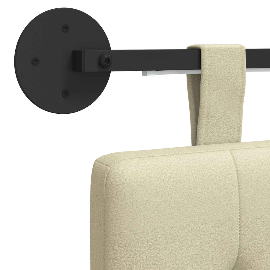 Hangend hoofdbord Met LED-verlichting Crèmekleurig Kunstleer
